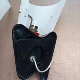 Paire d'appliques Luminaire Rockabilly années 1950 laiton, noir et rouge
