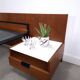 Two-person bed Japanese series Cees Braakman Pastoe and Auping with bedside table.