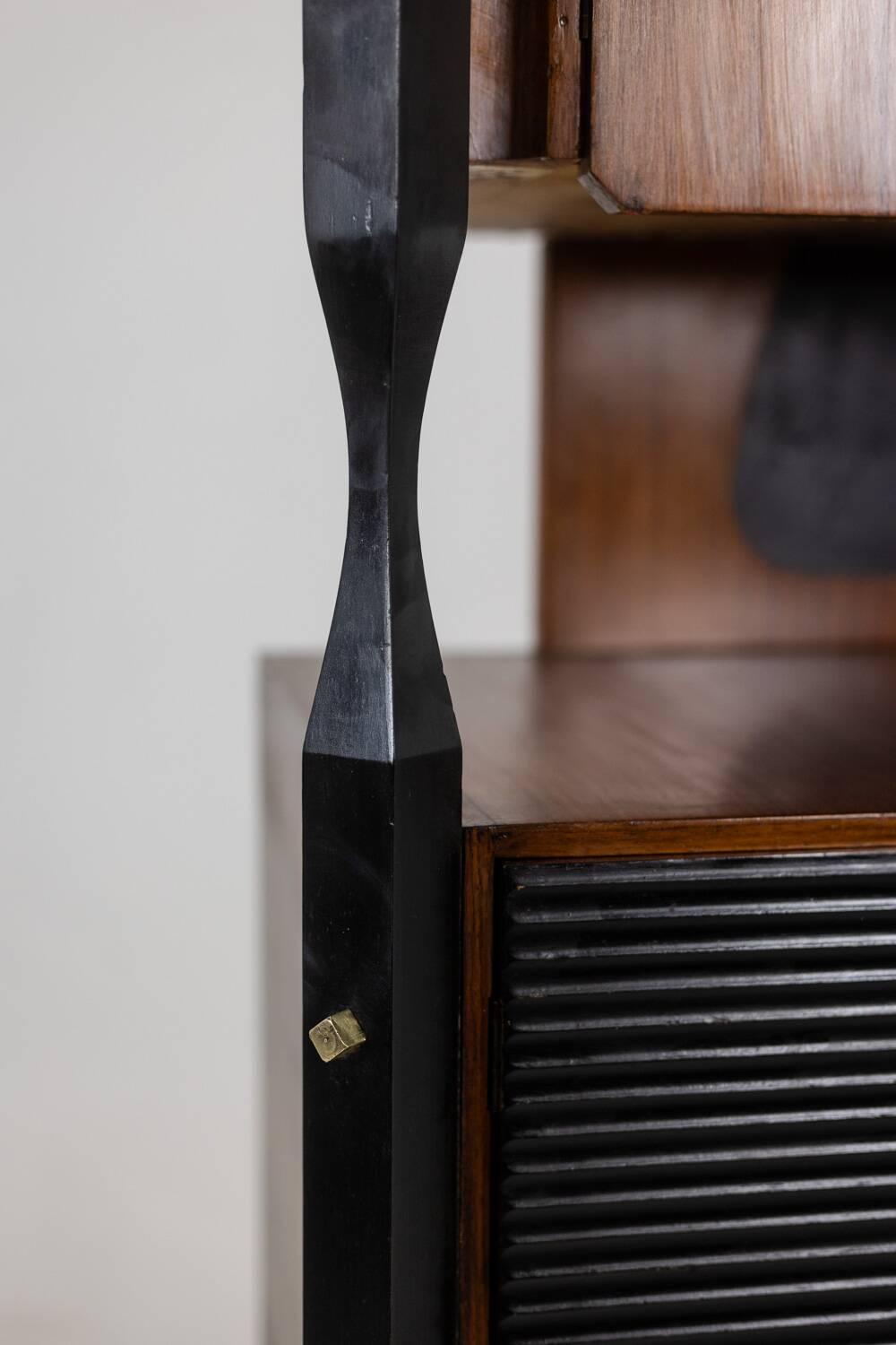 Pair of Italian cabinets in teak veneer. 1960s.