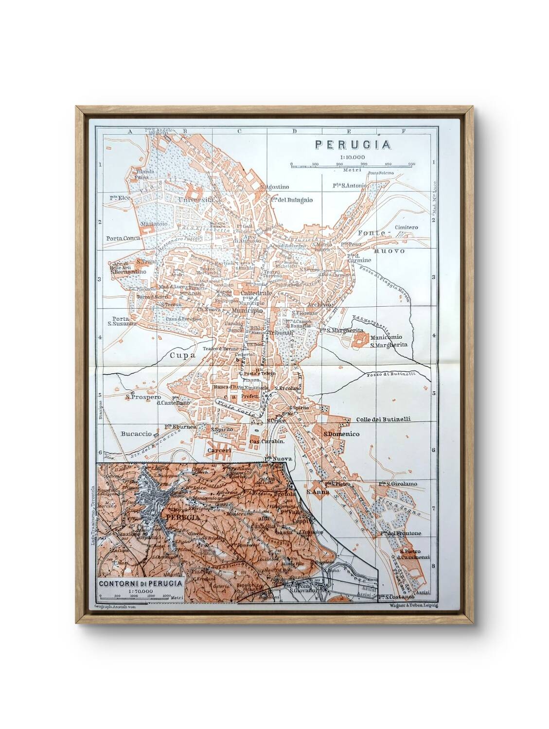 Imprimée en 1909, Pérouse, Italie.