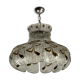 Venetian chandelier in colorless and brown murano glass circa 1970