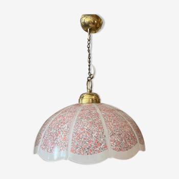 Vintage pink granite pendant light
