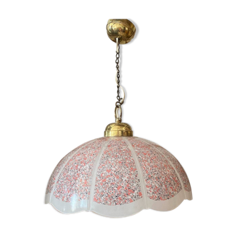 Vintage pink granite pendant light