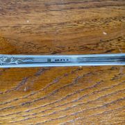 Old SFAM Goldsmith's Ladle Silver Plated Metal 12G Leaf Decor #B342