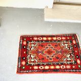 Vintage oriental velvet rug - 40cm x 62cm