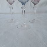 Colored crystal foot glasses