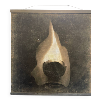 Canvas on oiled paper