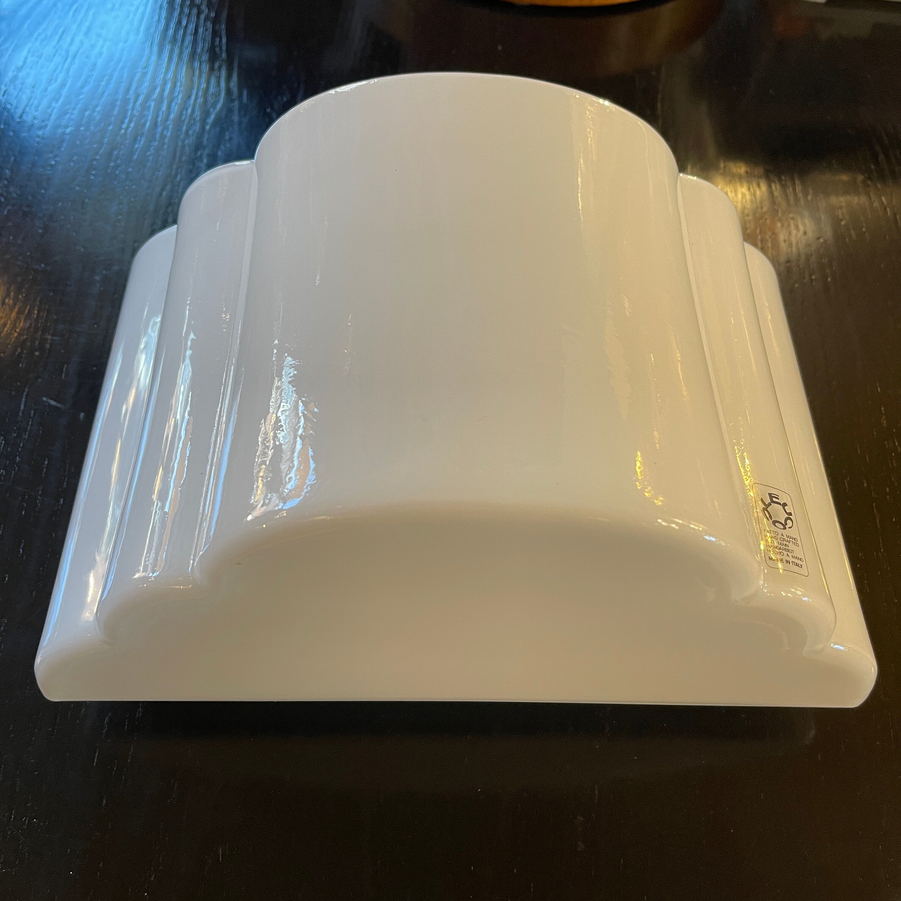 Leucos ceiling lamp "cloud" in opaline glass, ca 1980s