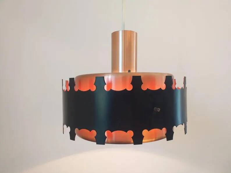 Midcentury Pendant in Style of Jo Hammerborg, Denmark, 1970s