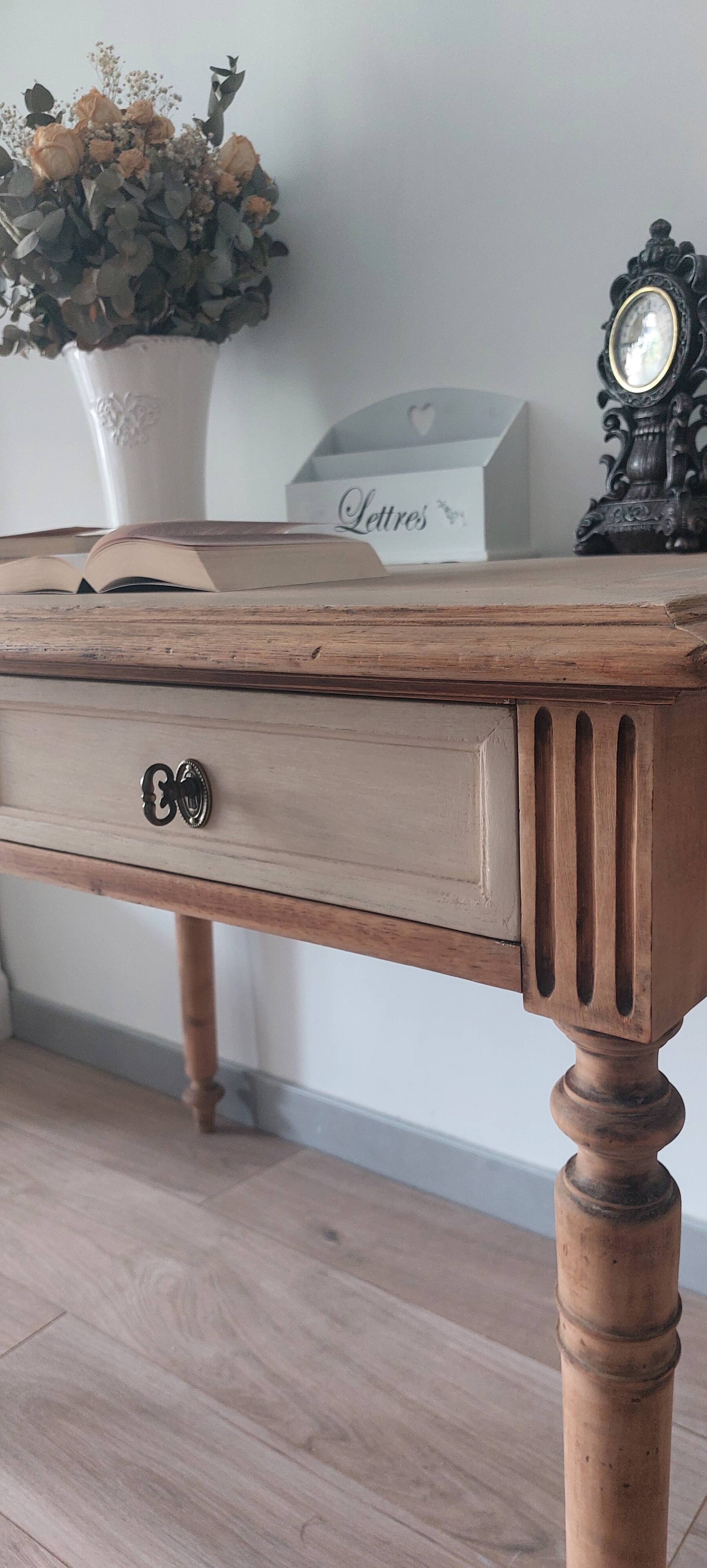 Bureau en chêne massif style Louis philippe