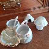 Set sel poivre moutarde cuillère ancien