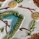 Set of 2 Salins Barbotine Plates - Vintage Parakeet Decor - service