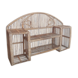 Vintage rattan shelf