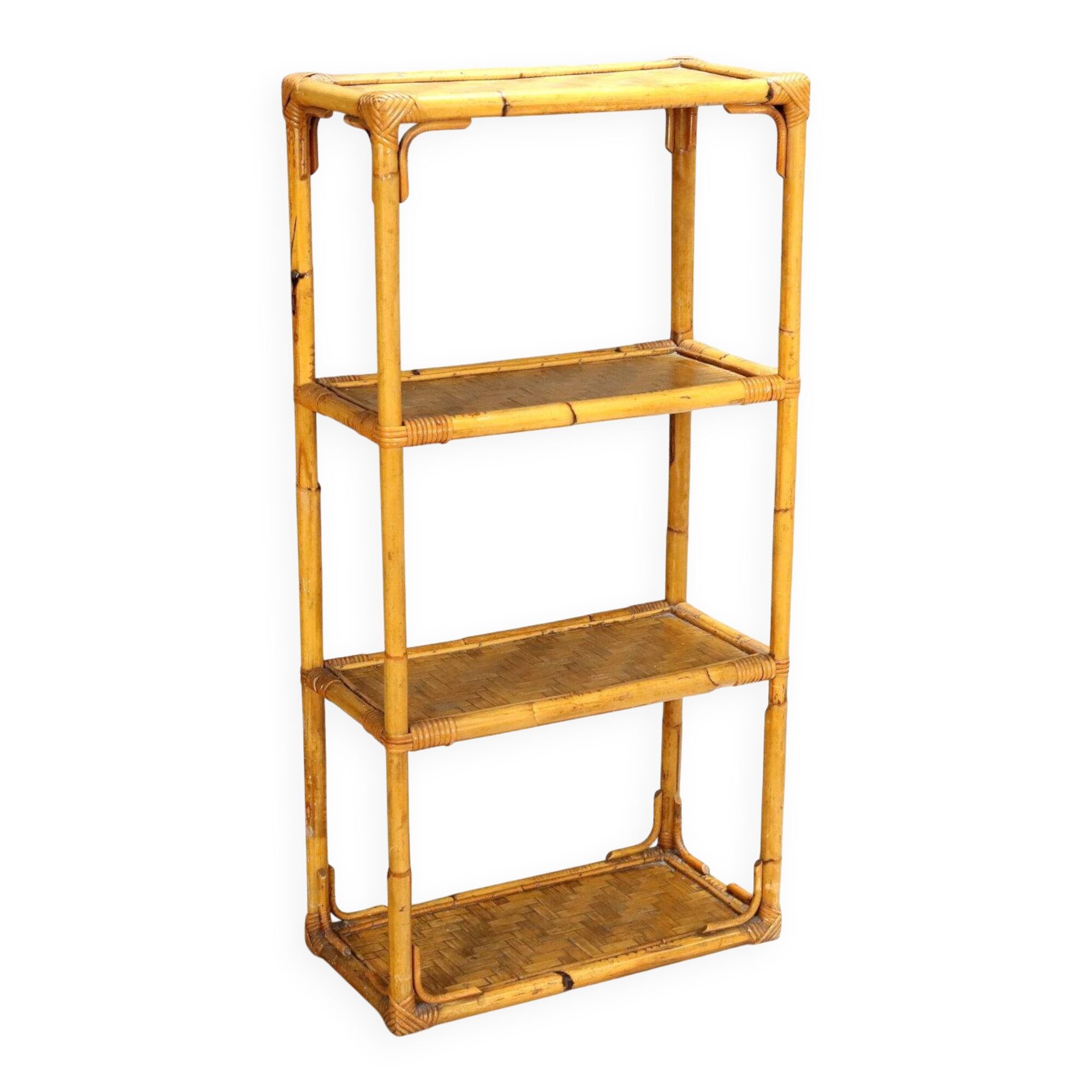 Small 1980s bamboo bookcase