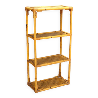 Small 1980s bamboo bookcase