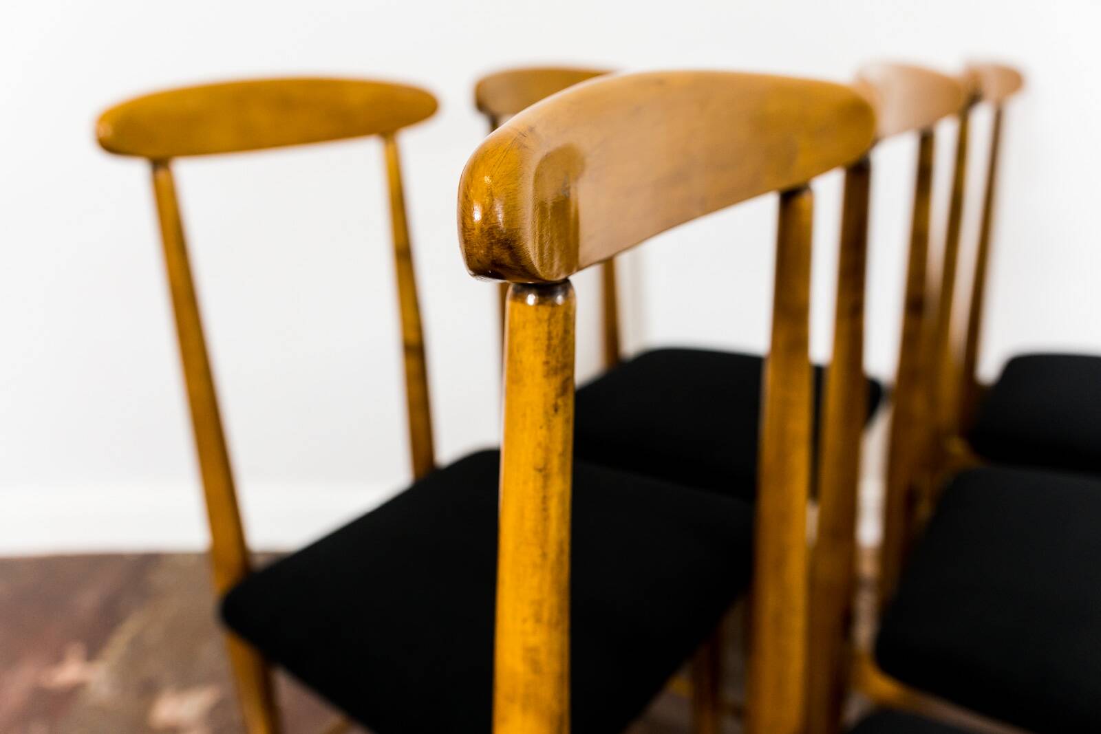 Mid Century Dining Chairs By Bernard Malendowicz, Poland, 1960s, Set Of 6