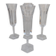 5 crystal champagne flutes from Baccarat, Malmaison model.
