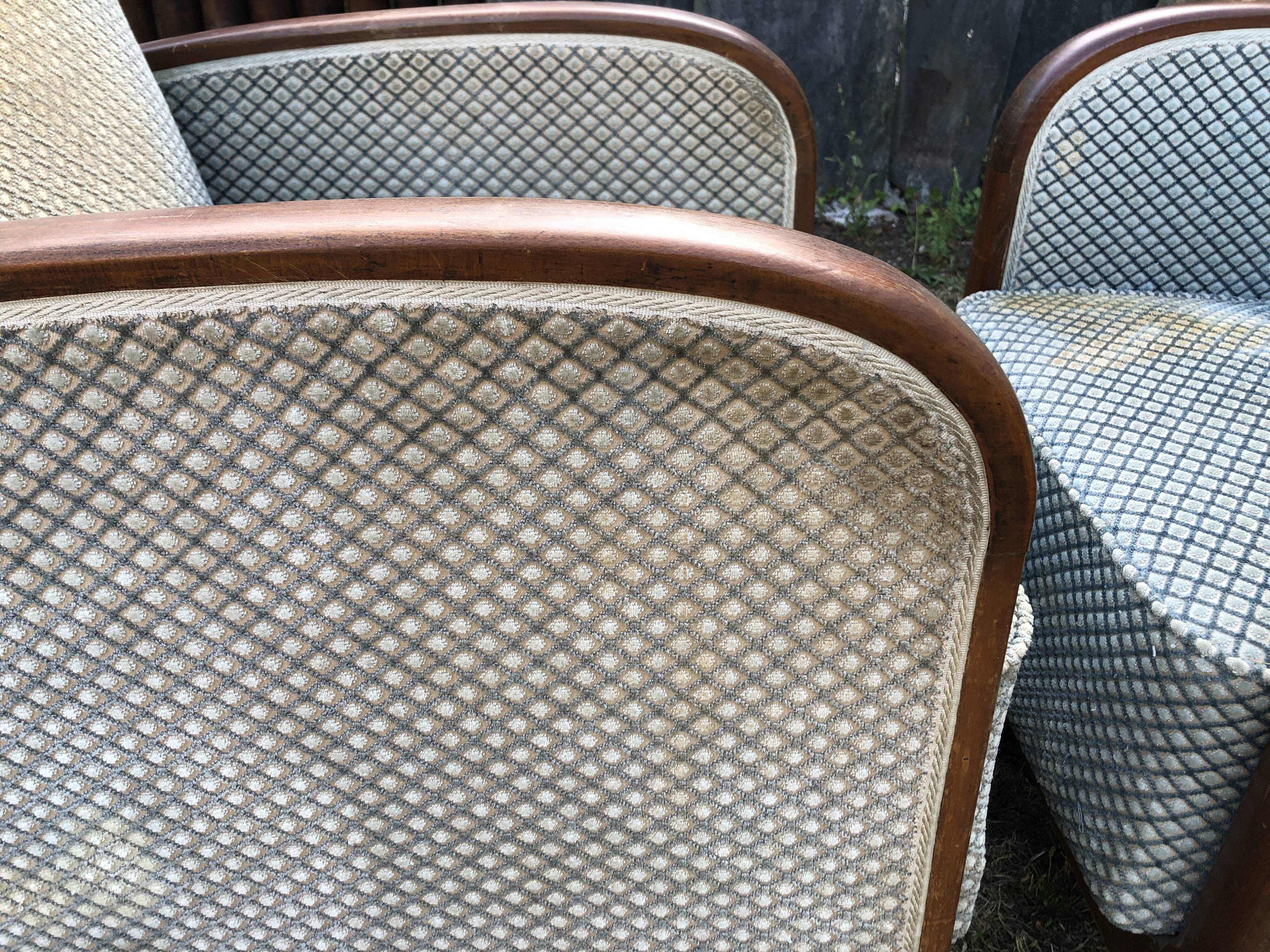 Duo de fauteuils club vintage