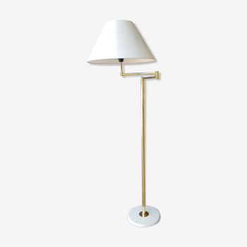 Lampadaire liseuse articulé en laiton vintage 60