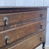 1930s English oak chest of drawers