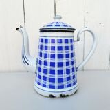 Old enamelled coffee maker vintage tiles