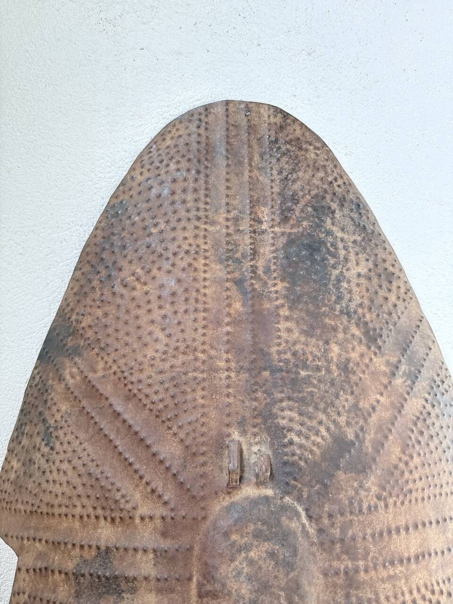 "Glagwa" shield embossed metal Cameroon 20th century