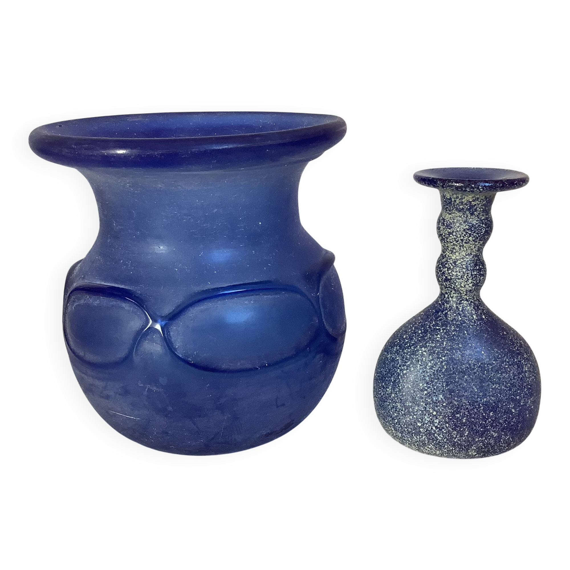 Murano scavo vase duo