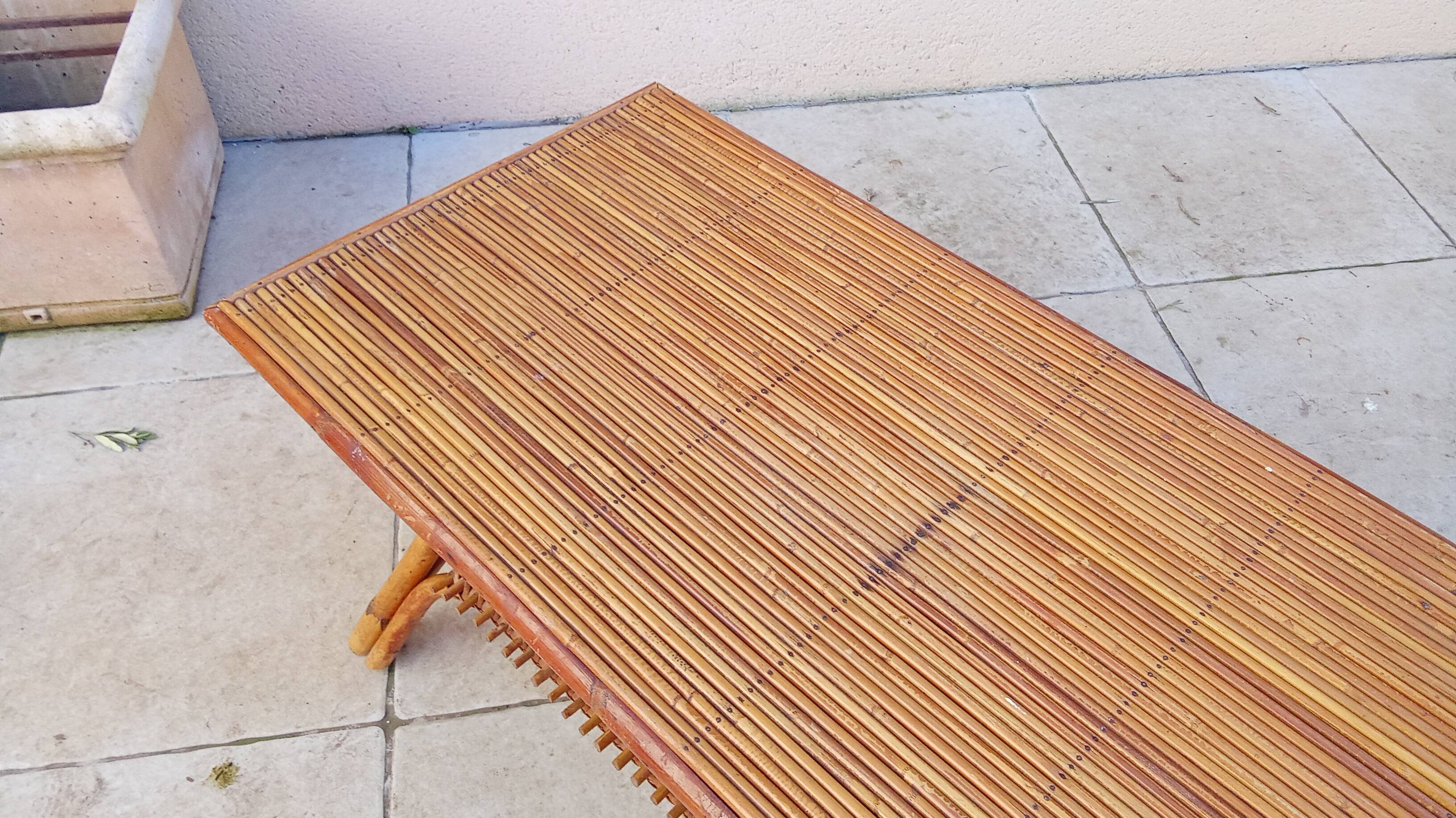 Vintage rattan coffee table