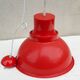 Red metal pendant light