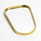 Small solid Mid Century brass wall mirror by Münchener Zierspiegel