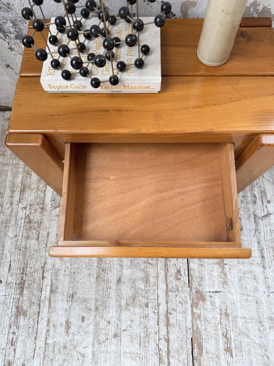 Solid elm bedside table Maison Regain