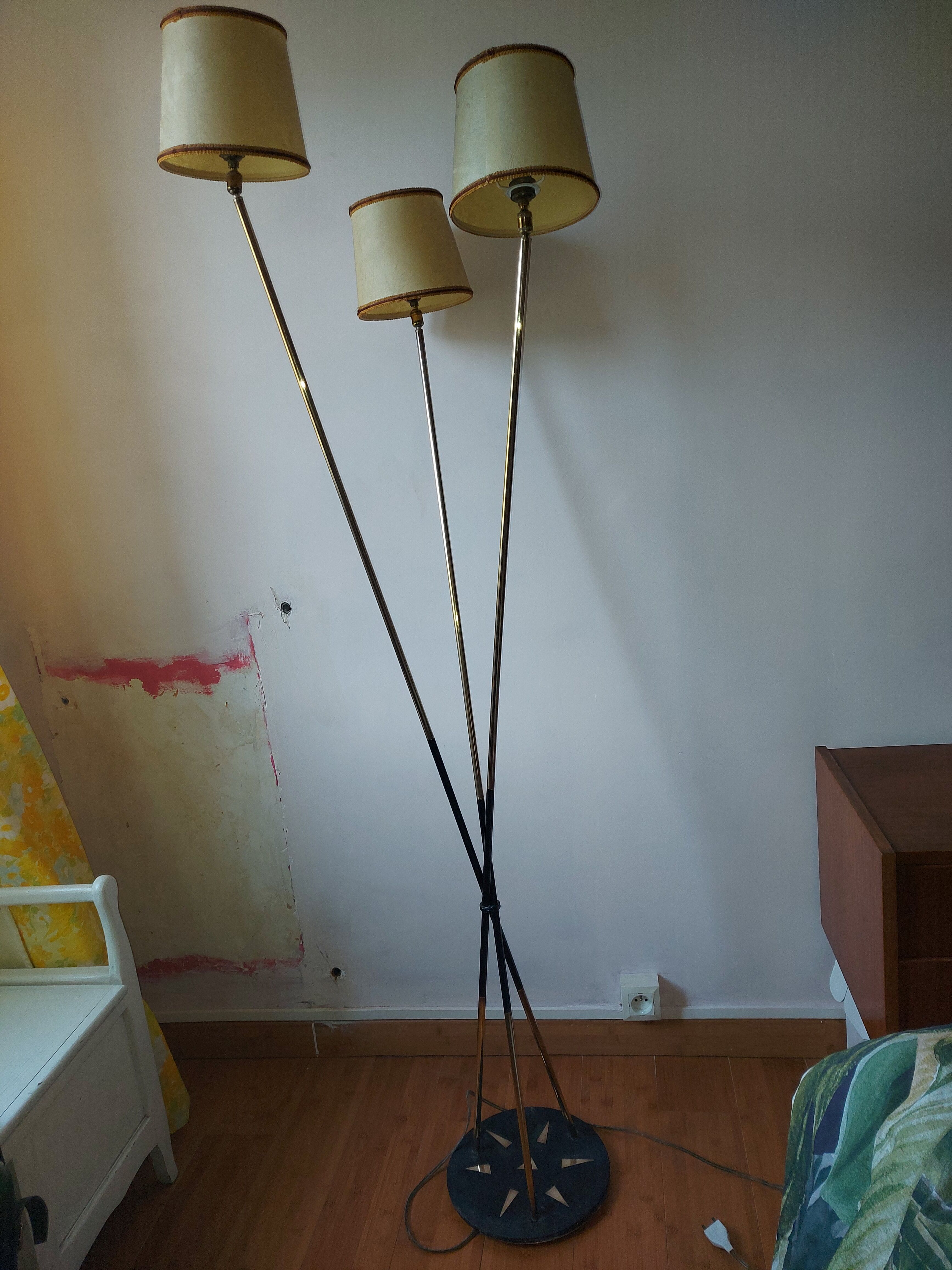 Arlus 3-Light Brass Designer Floor Lamp