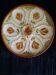 Assiette à huîtres hb henriot quimper grès 23 cm décor floral breton