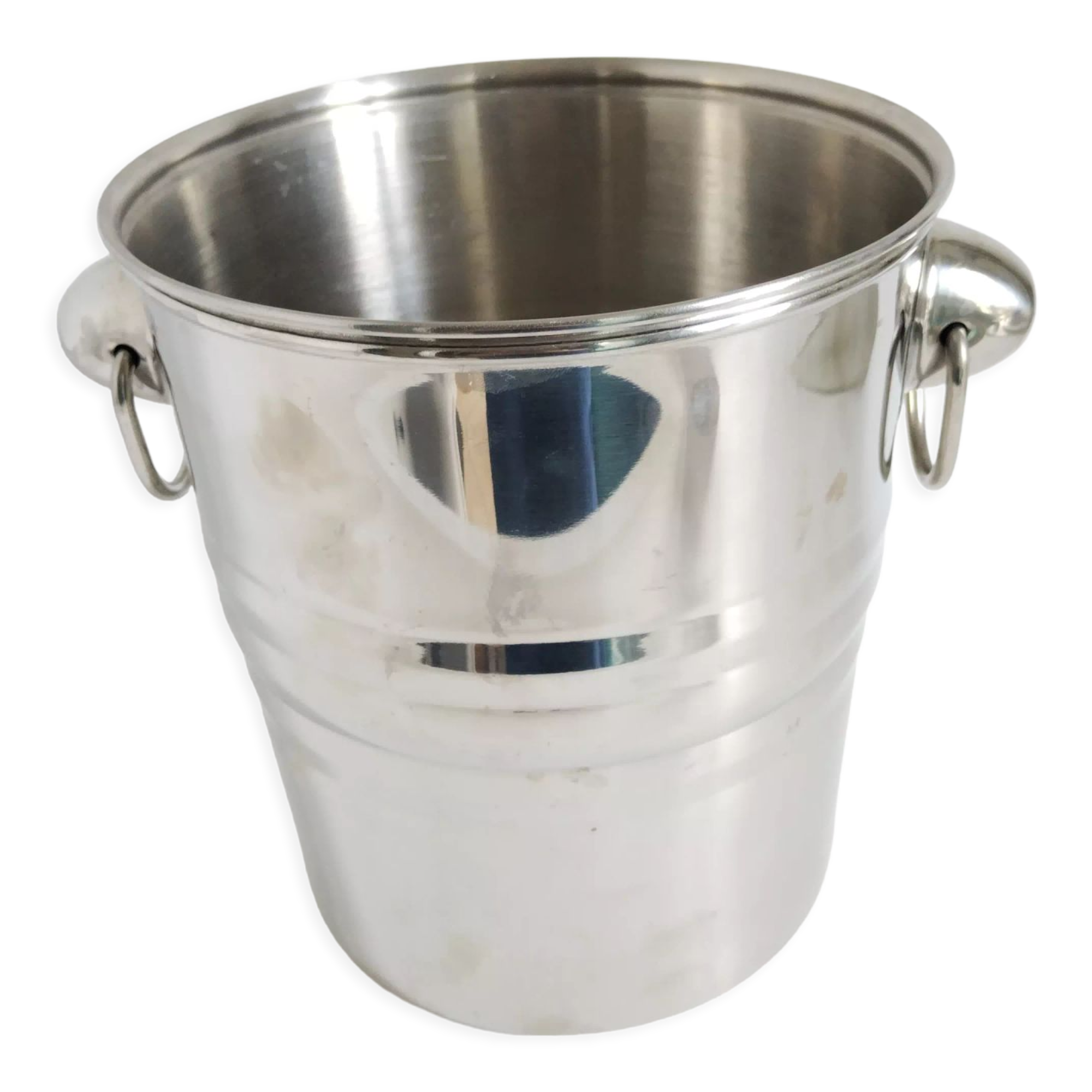 Seau à champagne vintage made in France en inox