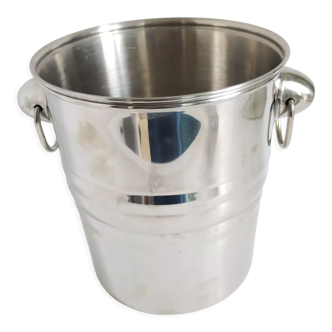 Vintage champagne bucket made in stainless steel France