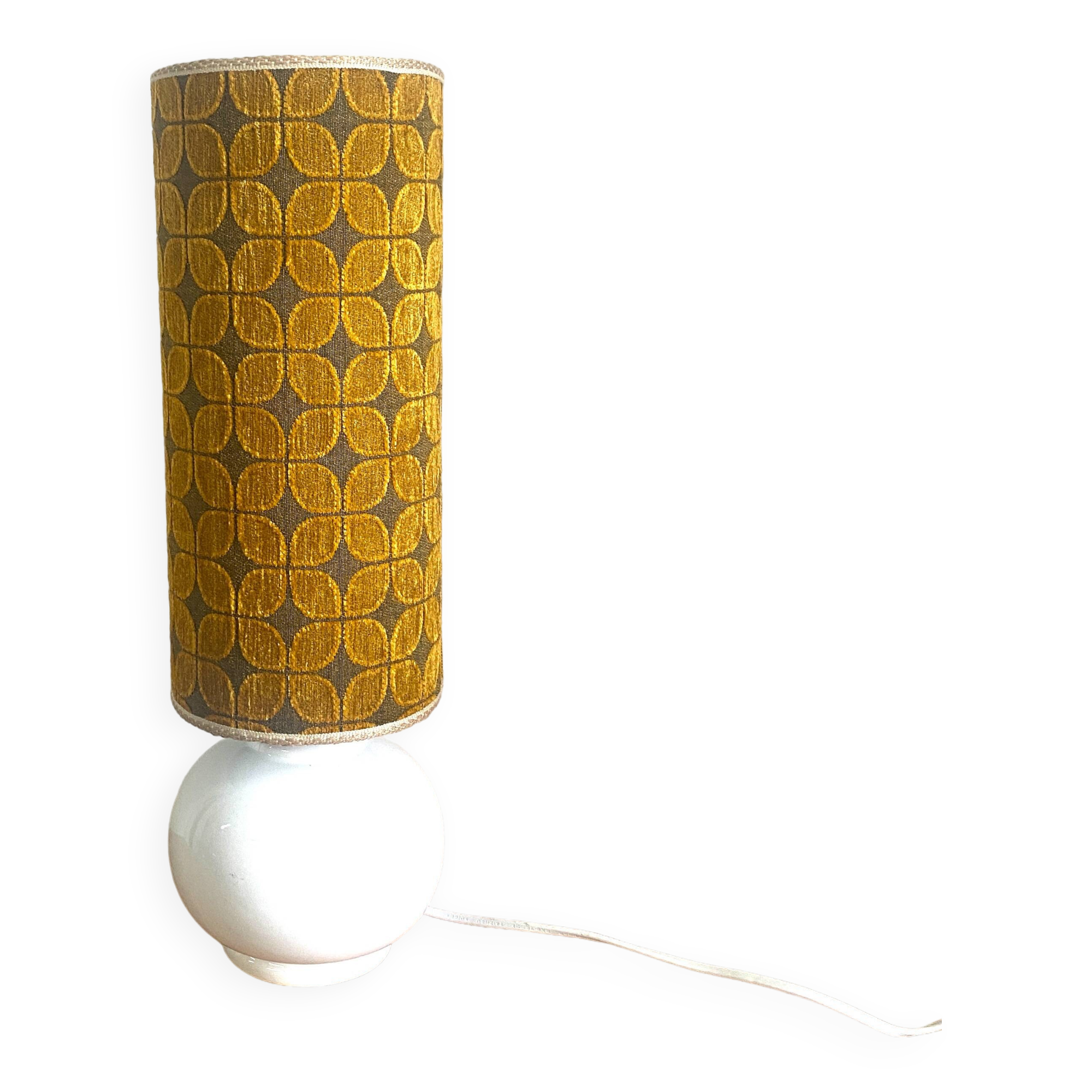 Upcycled vintage lamp - upcycling - Retro Velvet Clover