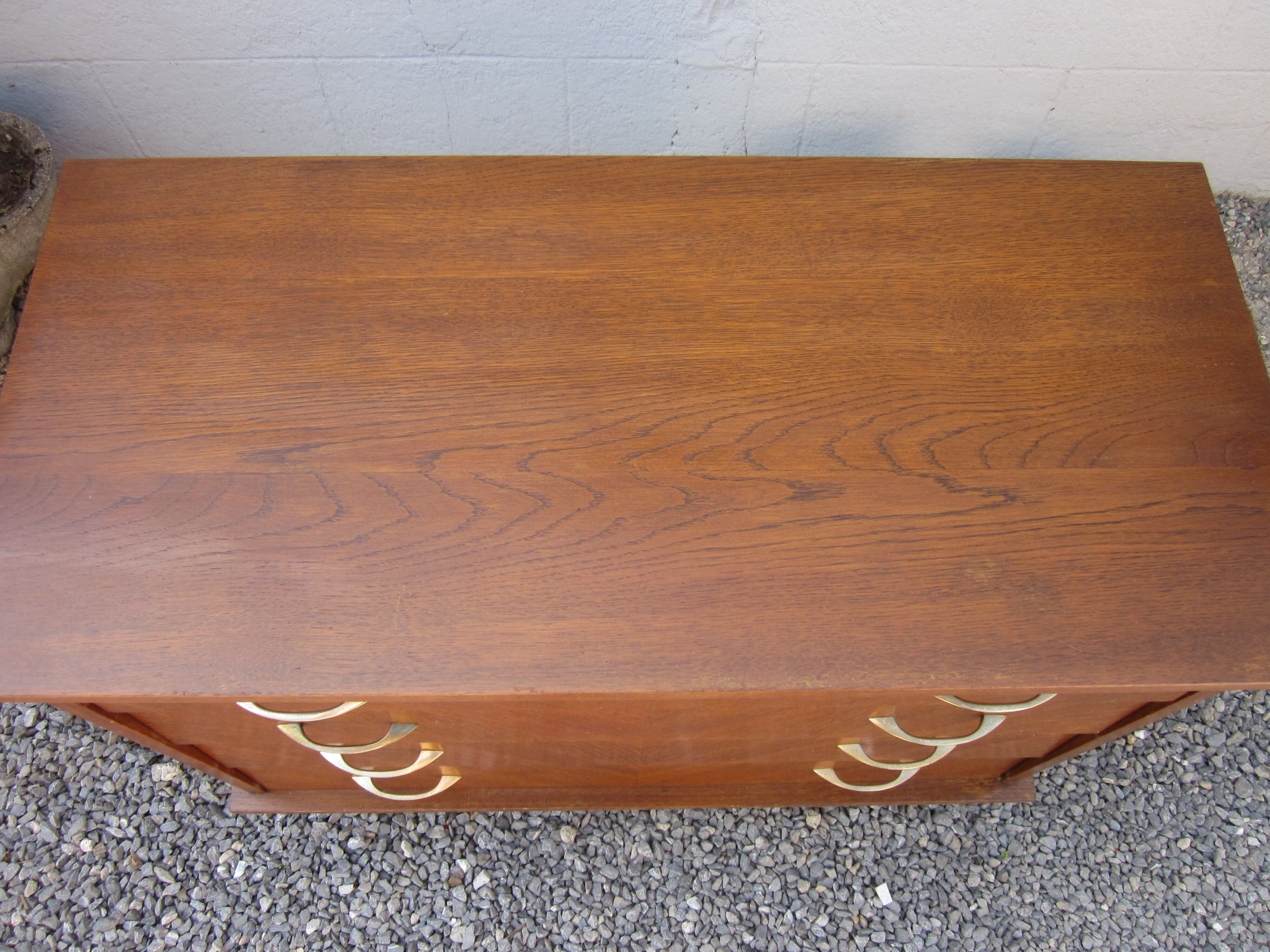 Vintage chest of drawers with compass feet