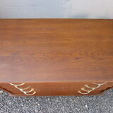 Vintage chest of drawers with compass feet