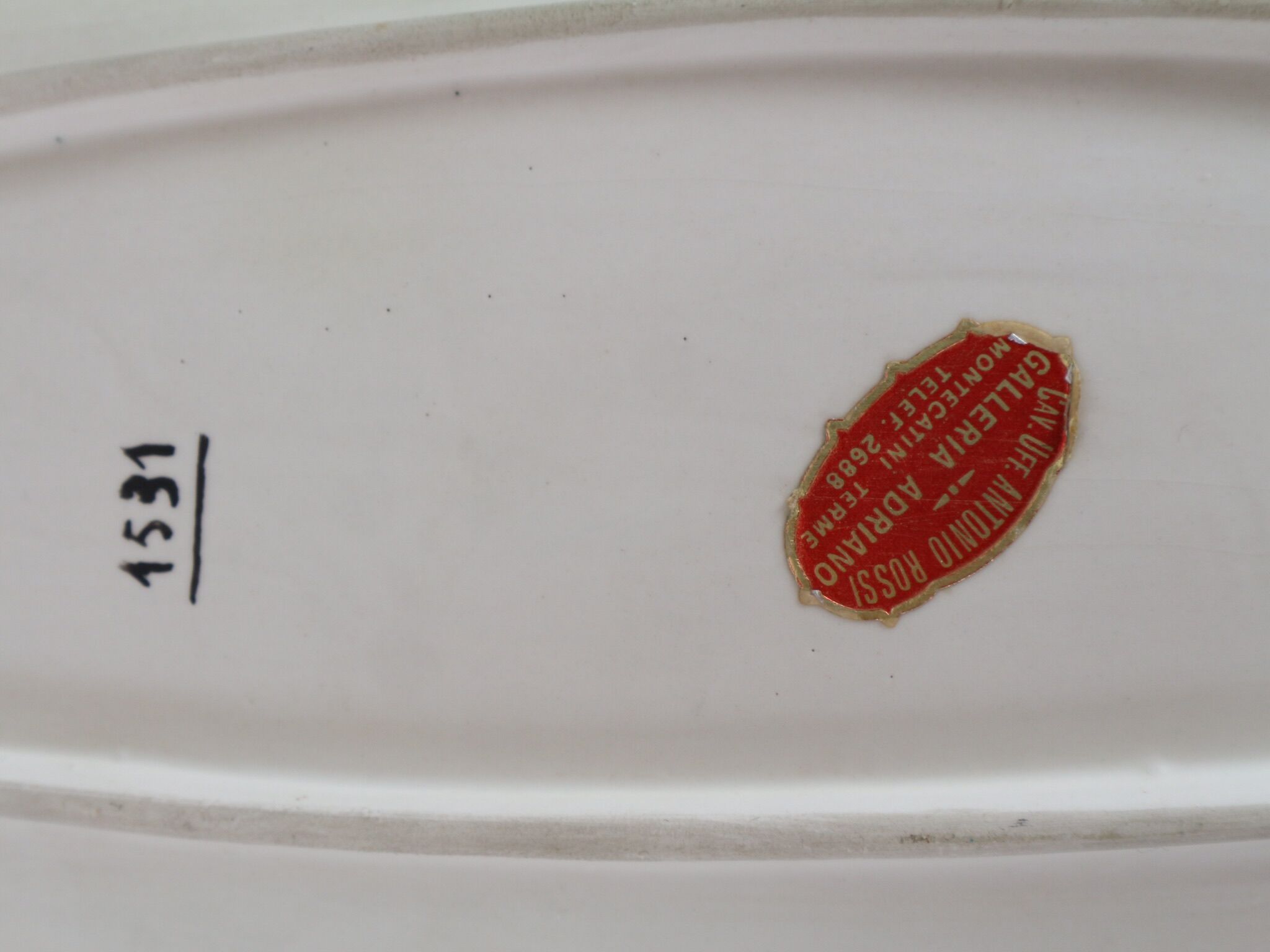 Two ceramic plates/ trays with game design, vintage, 50 60s