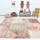Antique handmade vintage rug, 311x244 cm