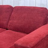 Canapé moderne en tissu et piètement chromé
