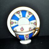 Maria collector's cup in blue and gold German porcelain.