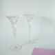 pair of large Swirl crystal candlesticks signed J&G Durand 1950
