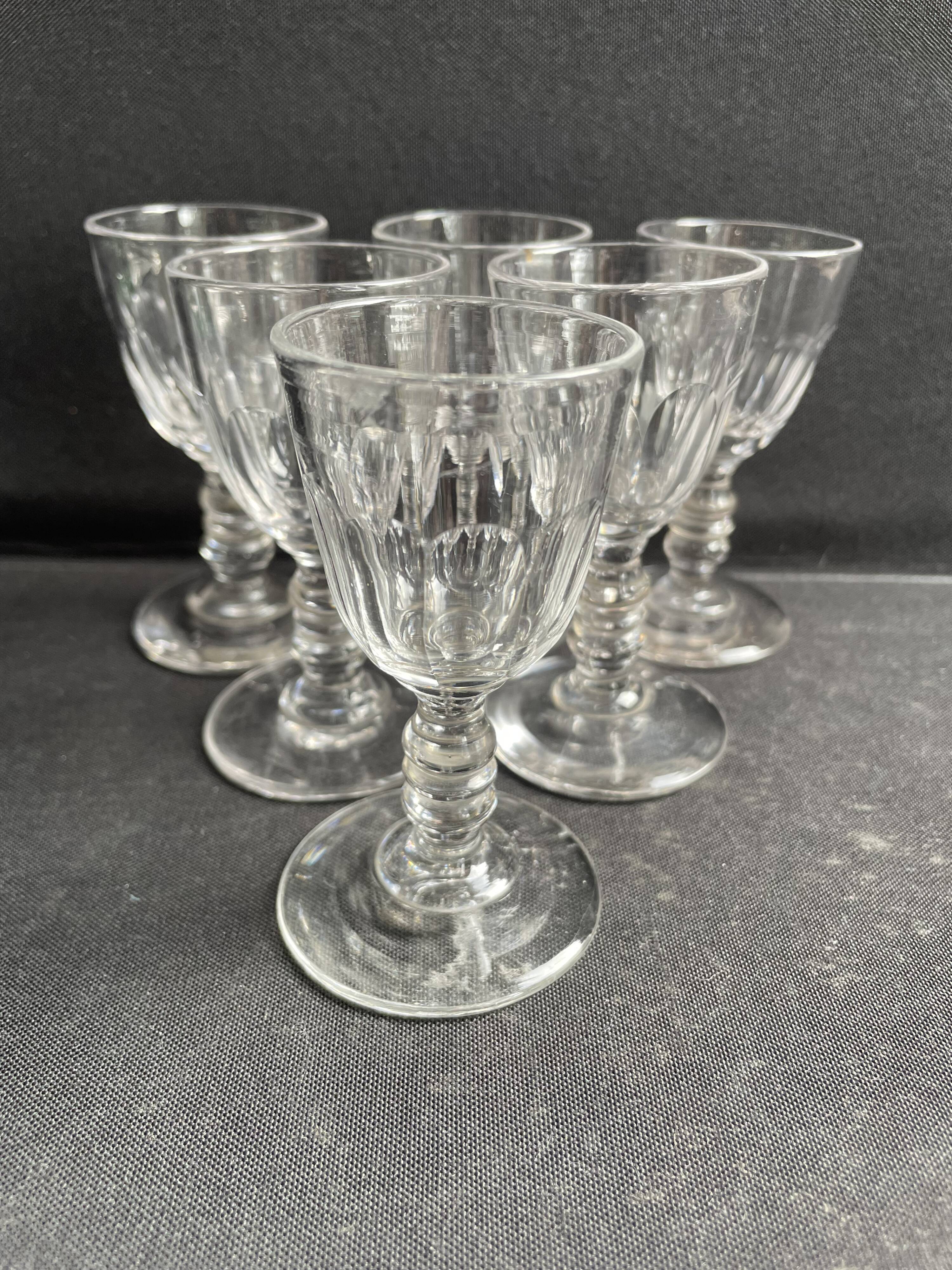 6 Baccarat Clermont liqueur glasses