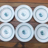 6 assiettes creuses vintage Sarreguemines service Arlette