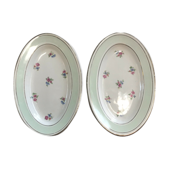 Paire de raviers anciens en porcelaine