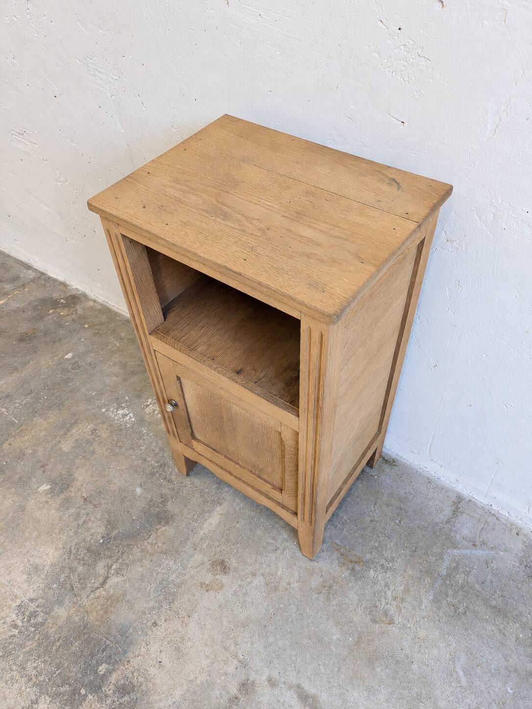Antique solid wood bedside table – storage furniture