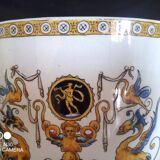 Renaissance Cache Pot in earthenware from Gien, year 1875