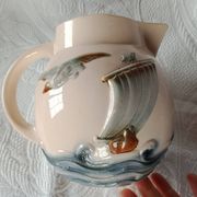 Pitcher jug - Digoin Sarreguemines - Sailboat on the waves and seagull