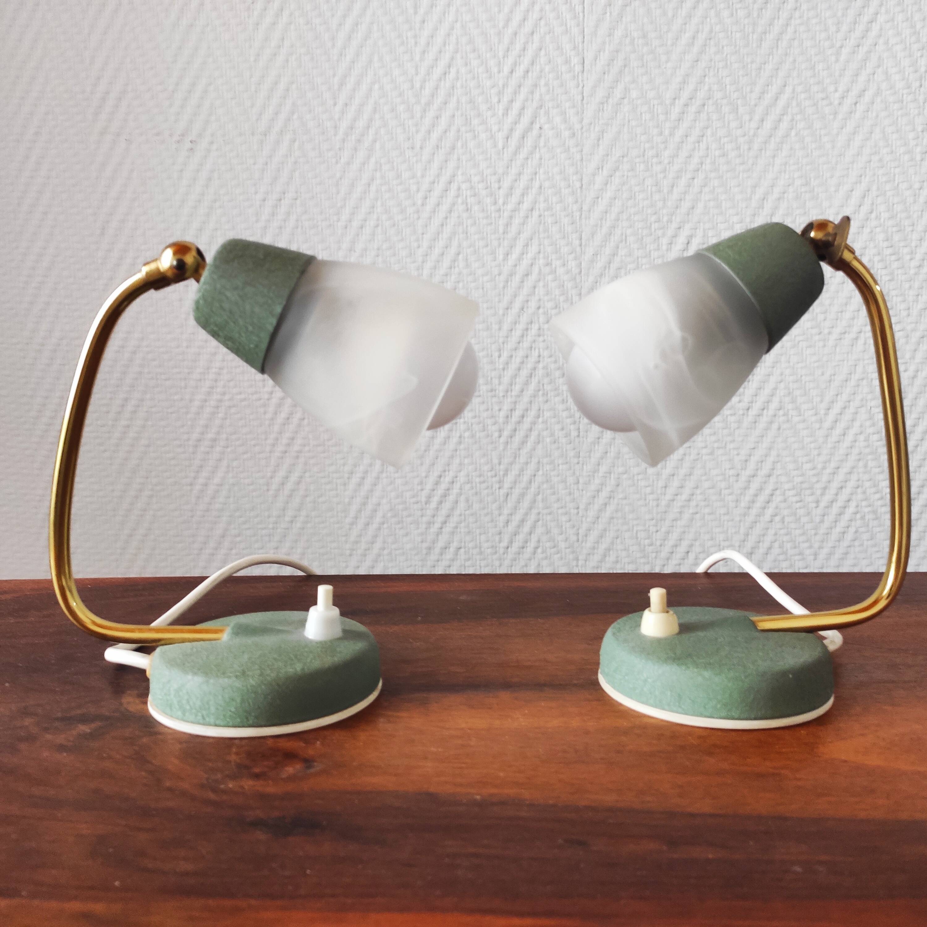 Pair of Mid-Century Bedside Lamps